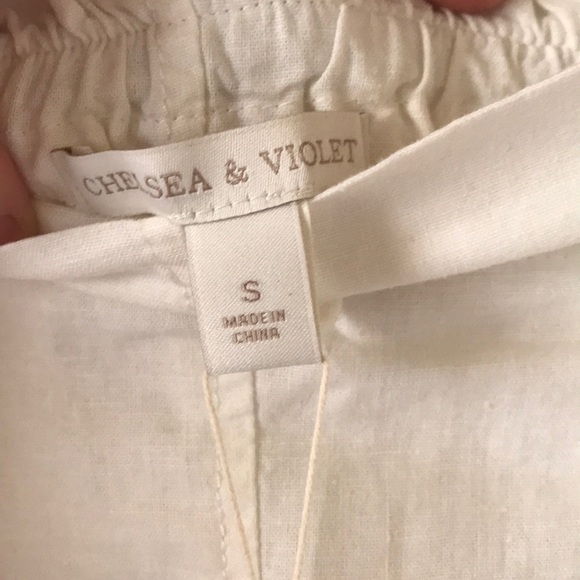 Chelsea & Violet ivory paper bag pants NWT - Picture 5 of 9